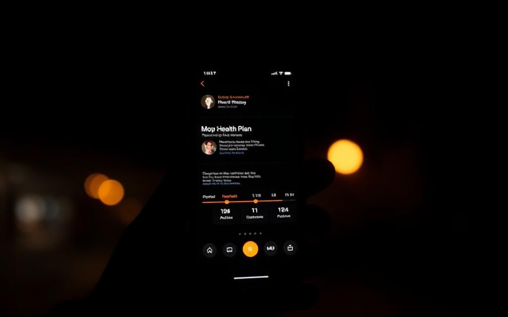 A phone showing an evolving health plan timeline